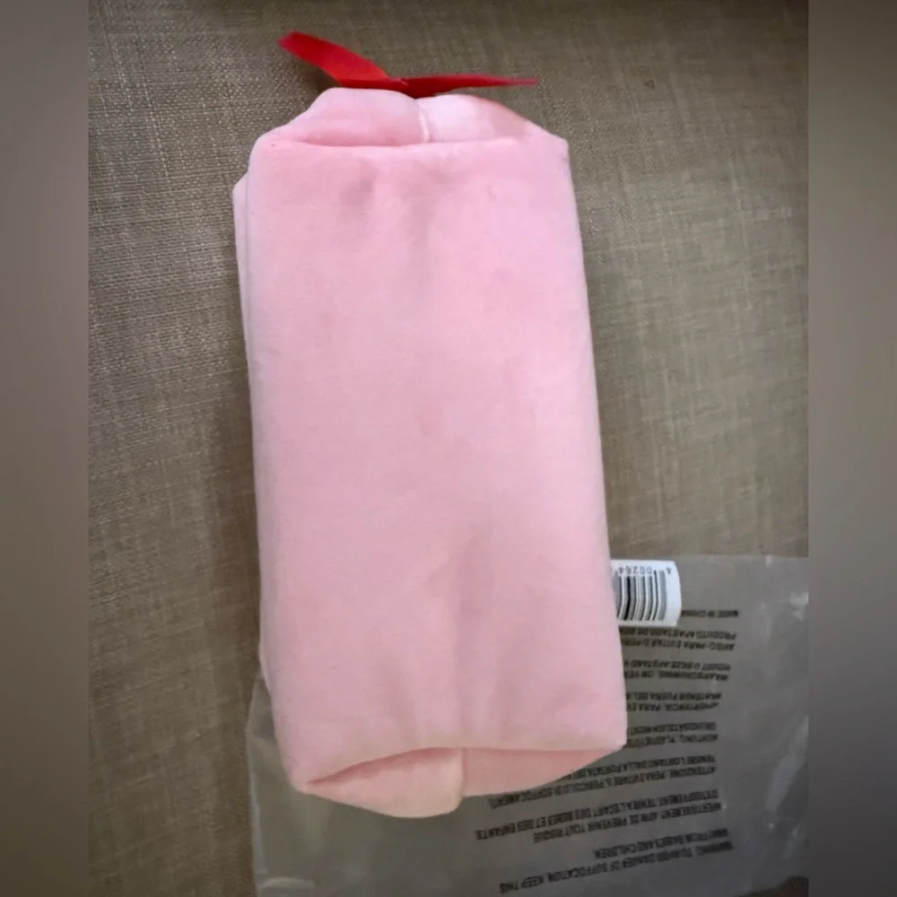 Ulta Beauty Pink Velvet Makeup Pouch with Red Zipper - Picture 2 of 3